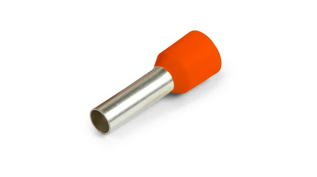 Ändhylsa 0.5mm² Orange 14mm Paket med 100 delar