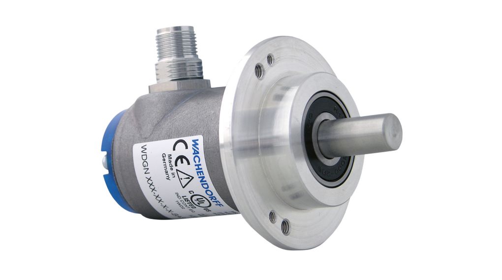 Rotary Encoder 16384 PPR 32V 8000min-1 Clamping Flange IP65 / IP67 Cable Connection, 2 m WDGN