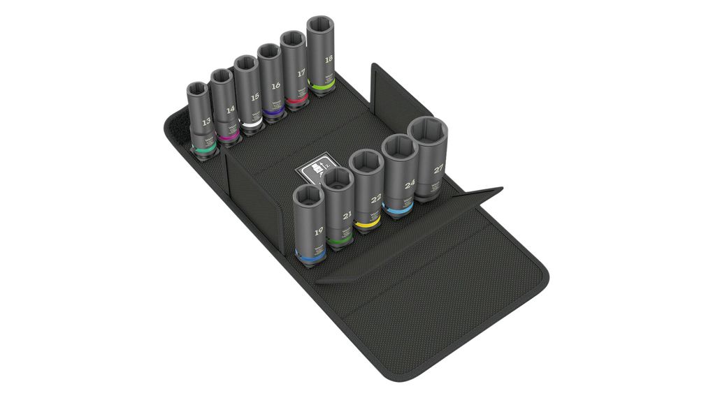 Ratchet Socket Set, 1/2", Hex, 11pcs