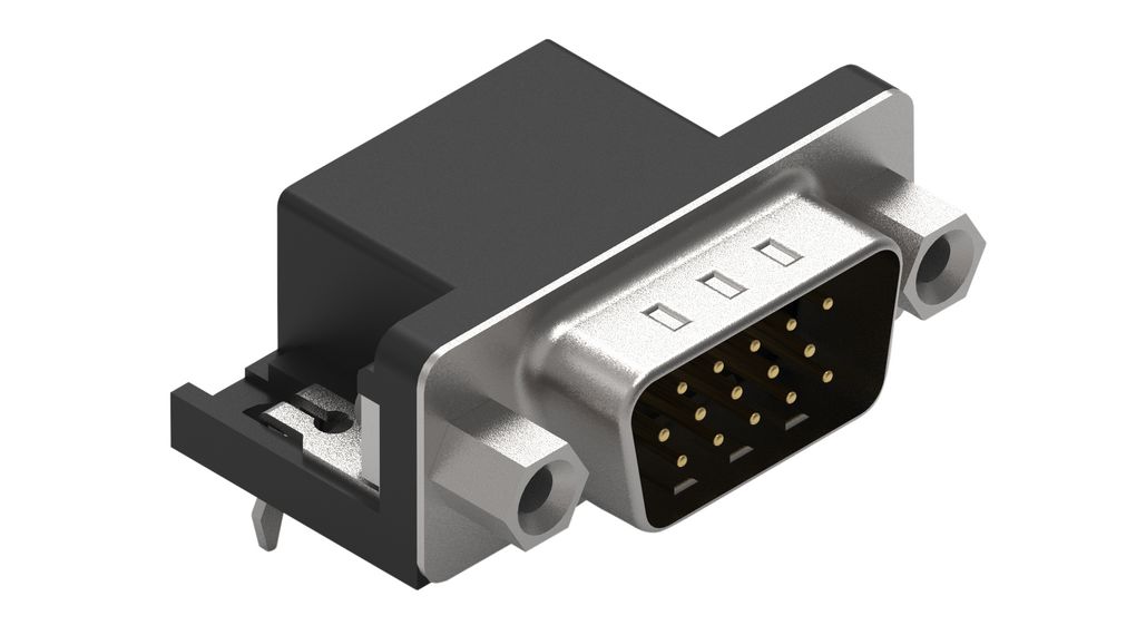 High Density D-Sub Connector, Plug, DE-15, PCB Pins