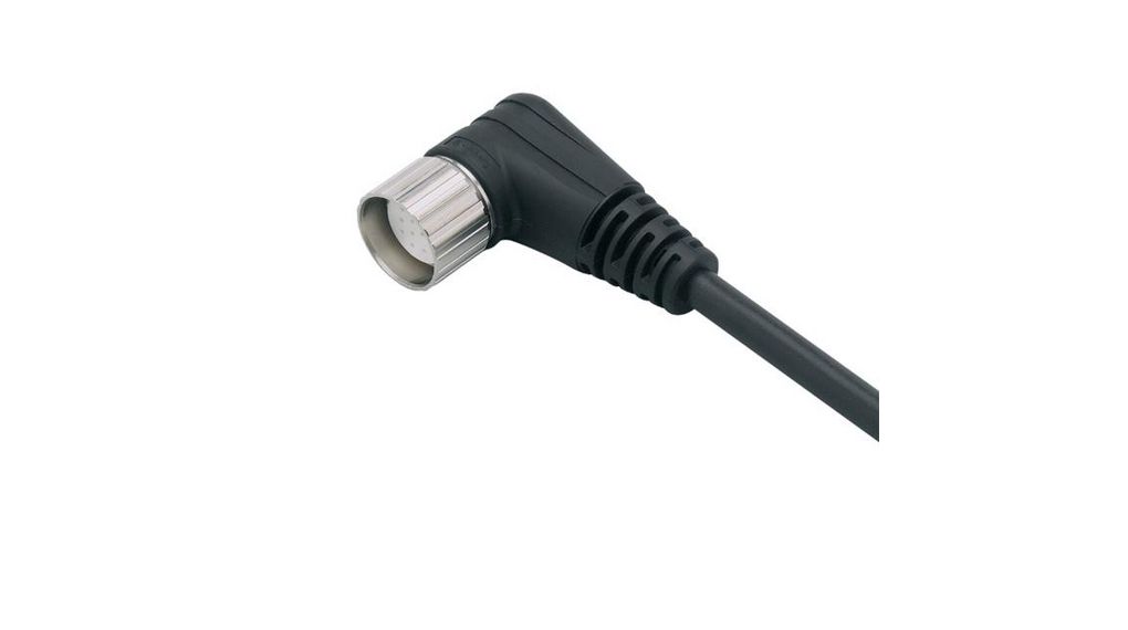 ifm electronic Female 1 way M23 to Unterminated Unterminated Actuator/Sensor Cable, 10 m Conductors, 10m, IP67, Black