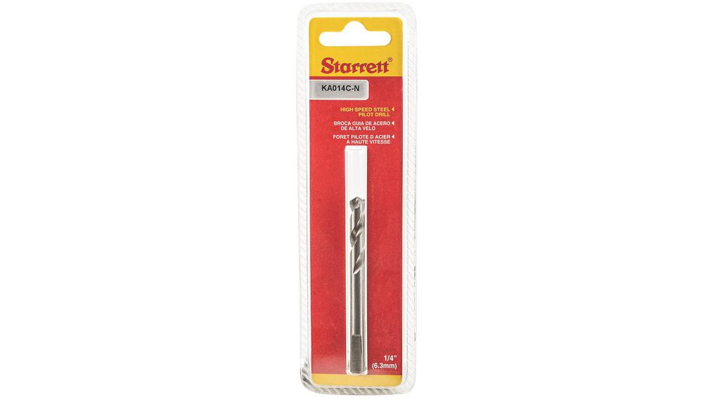 Starrett KA014C Series Steel Pilot Drill for Metal, 79 mm Overall