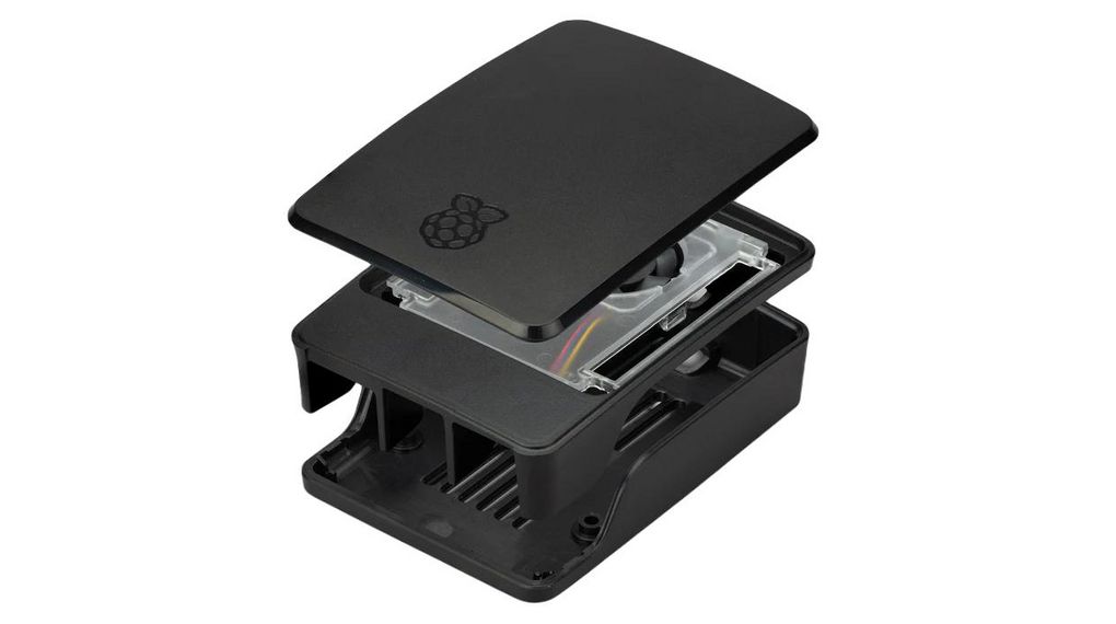 Raspberry Pi ABS Case for use with Raspberry Pi 5 in Black