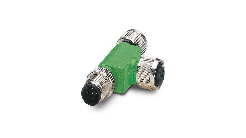Tee 5 Pole M12 Plug to 5 Pole M12 Socket Adapter Polen Polen