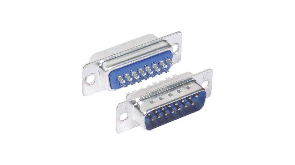 SD15P | L-Com SD-15 15 Way Screw D-Sub ConnectorMale, with Jack