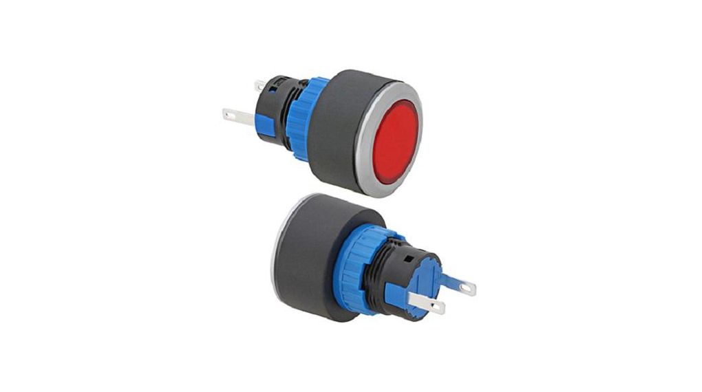 Red Panel Mount Indicator, 12 V, Pin Terminal Termination, IP65 Pin Terminal