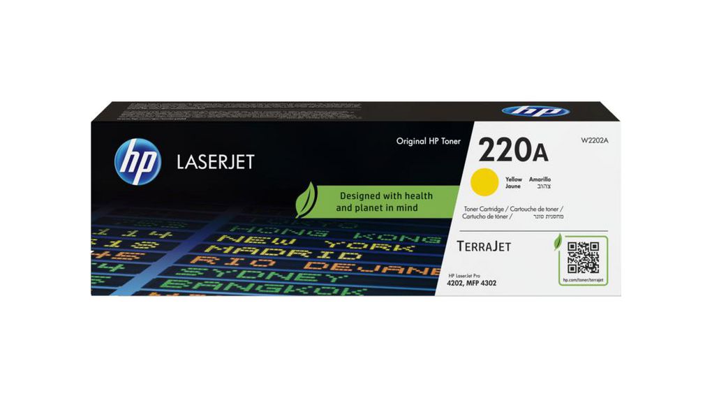 Hewlett Packard W2202A Yellow Toner Cartridge, HP Compatible Platen