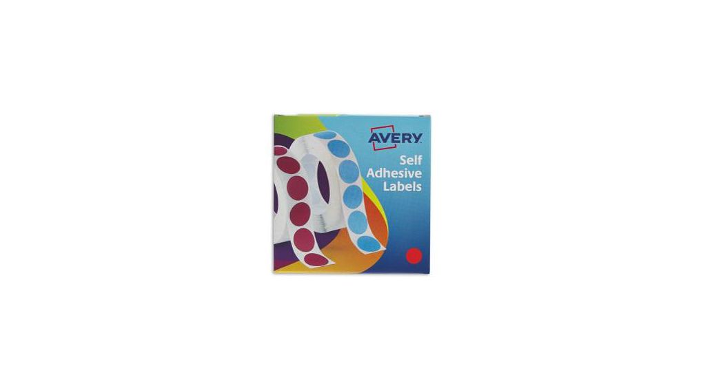 Avery Red Adhesive High Visibility Label Sheet, Pack of 1120EA