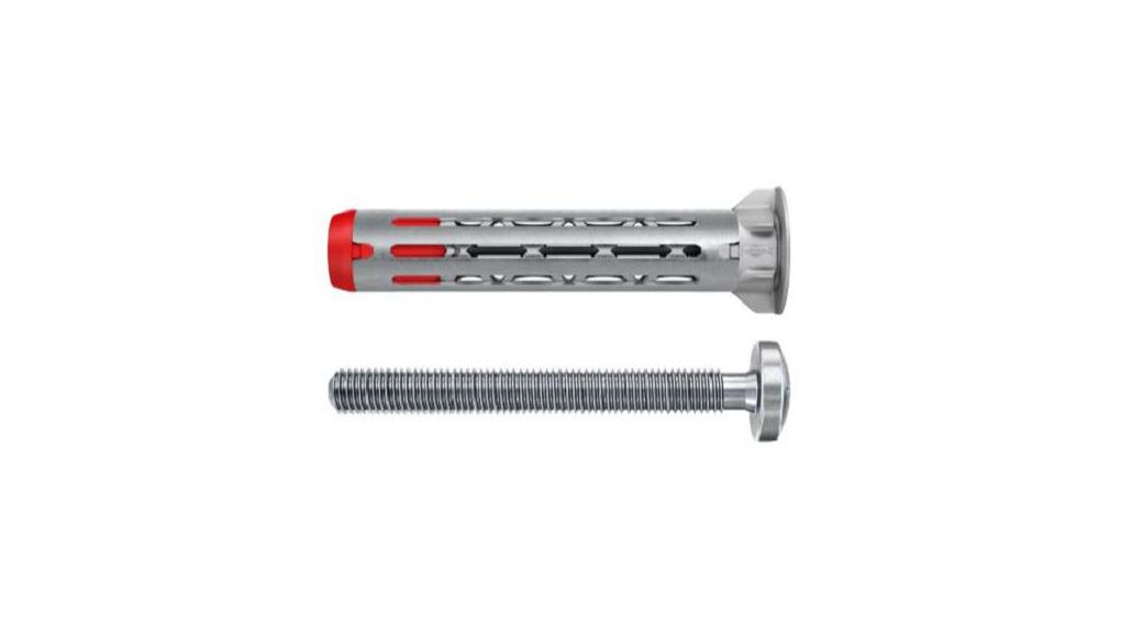 Fischer Fixings Silver Metal, Nylon Cavity Wall Fixings, 10mm fixing hole diameter, Pack of 25 pieces