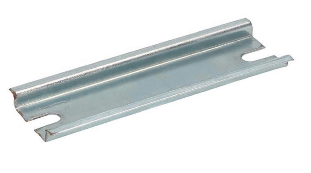 Steel Unperforated DIN Rail, Top Hat Compatible, 341mm x 35mm