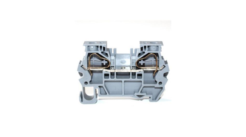 Grey, 6mm², 1-Level, Spring Termination Pôles, Lot de 10 pièces