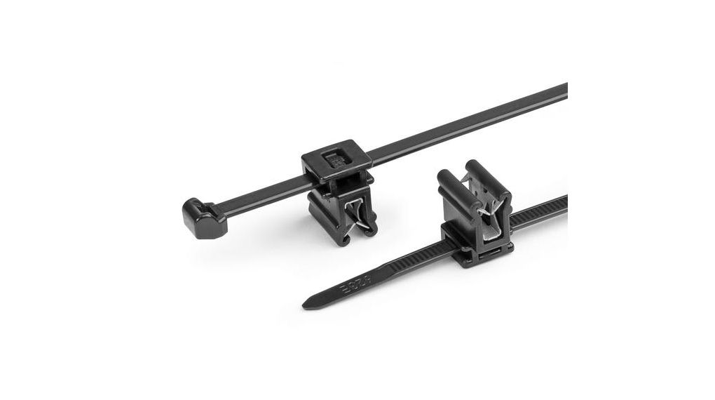 HellermannTyton Cable Tie, Outside Serrated, 200mm x 11.5 mm, Black Polyamide 6.6 (PA66), Pk-100 200, Pack of 100 pieces