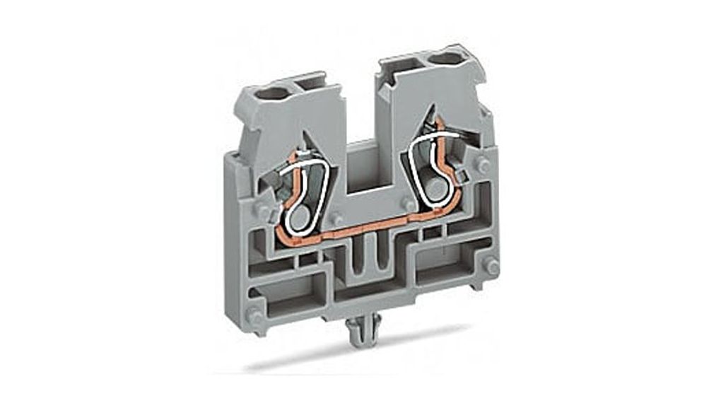 WAGO, No 869-319 869 Series Terminal Block Grey, 2.5 mm², 1-Level, NoCage Clamp Pole, 500V
