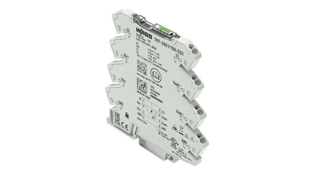 WAGO Electronic Circuit Breaker 8A 24V 787, 1 channels , DIN Rail