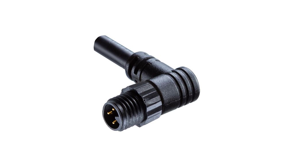 3 Contacts, M8 Connector, Plug, Male, IP67, M Series, Steckbuchse, 3 Anzahl Kontakte, 3A, 50 / 60VAC / VDC, IP67