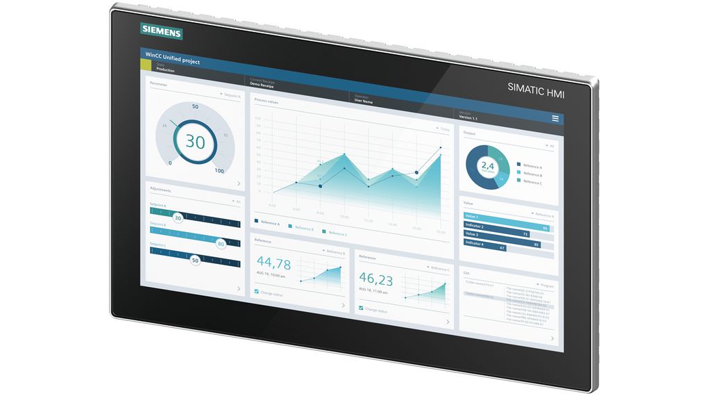 MTP1500 Unified Comfort Series HMI Panel - 15.6 in, TFT Display, 1366 x 768 pixel IP20 / IP65