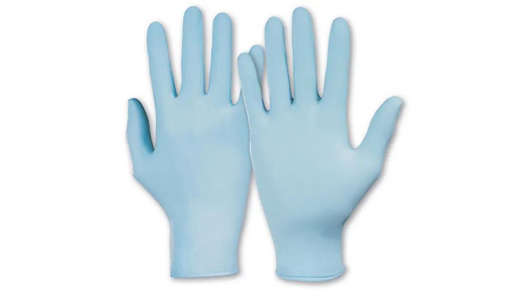 Honeywell Safety Dermatril 740 Light Blue Powder-Free Nitrile Disposable Gloves, Size 10, 100 per Pack, Paket med 100 delar
