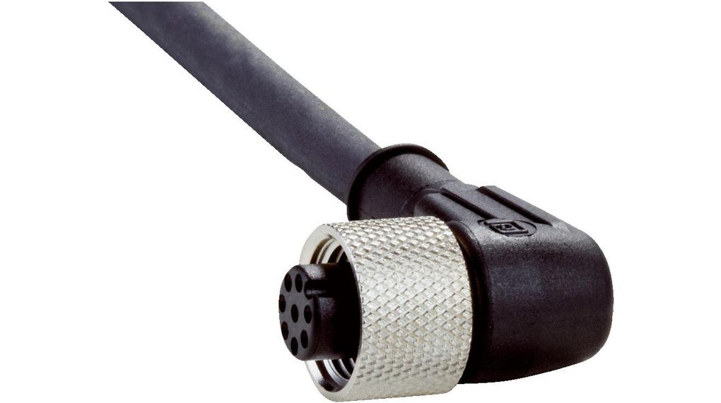 2076551 | Sick SICK Right Angle Female 8 way M12 to 8 way Connector ...