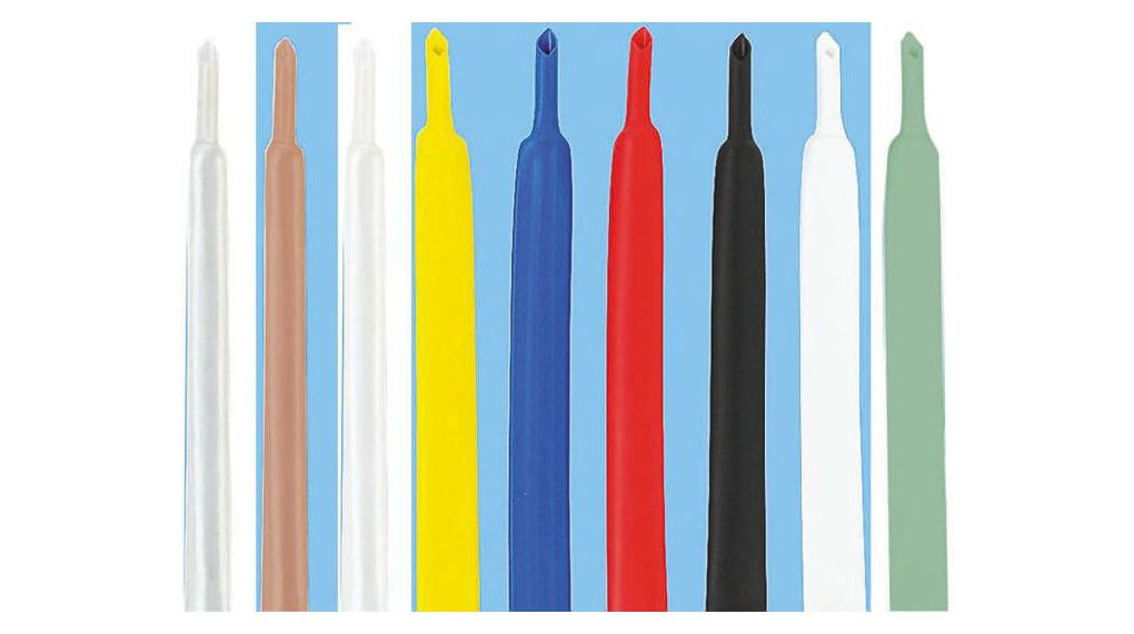 Schrumpfschlauch Polyolefin, 6.4 ... 12.7mm, Blau, 1.2m