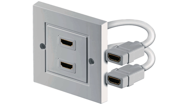 Video Connector, In-Wall Mounting, HDMI, Socket, Contacts - 2