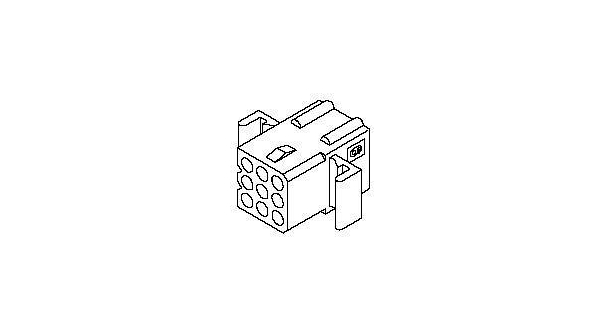 Housing, Receptacle, Pitch - 3.68 mm, Poles - 9, Rows - 3, Polyamide, Pack of 10 pieces