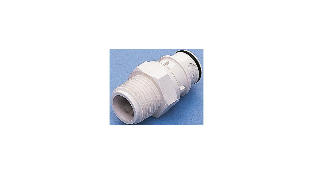 Colder Products Hose Connector, Straight Threaded Coupling, BSPT 1/2in, 8.6 bar