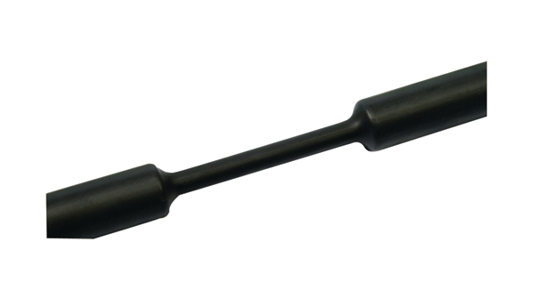 Teplem smrštitelná hadice Síťovaný polyolefin, 0.5 ... 1.5mm, Černá, 1m