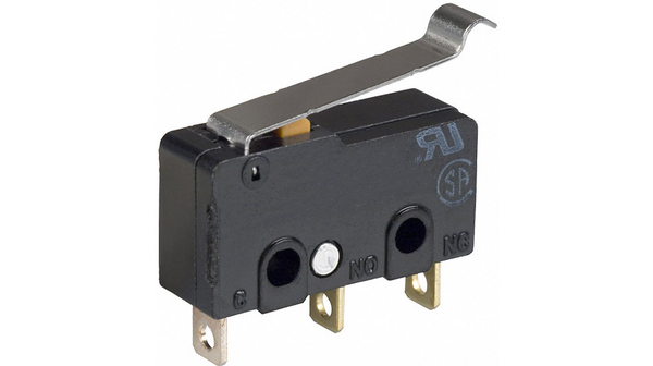 Micro Switch SS, 5A, 1CO, 0.49N, Simulated Roller Lever