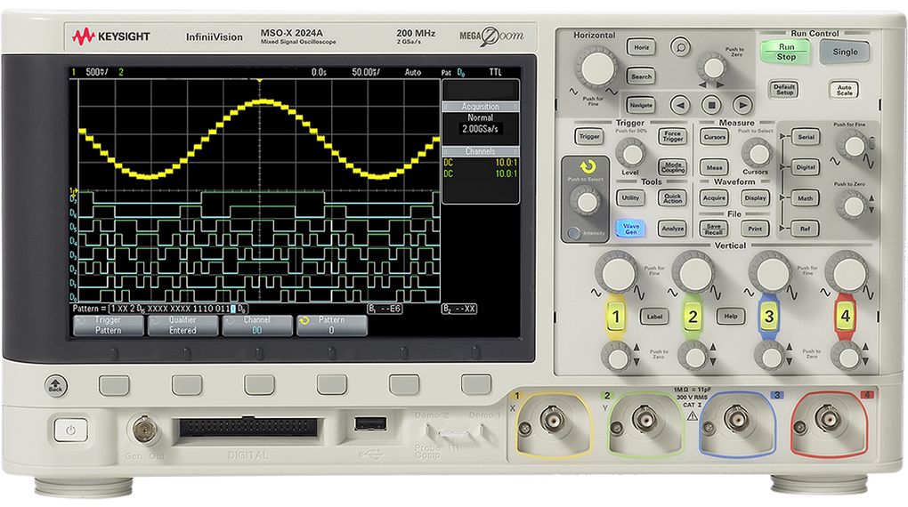 Oscilloscope InfiniiVision 2000X DSO 4x 200MHz 2GSPS USB / GPIB / LAN / WVGA Video Out