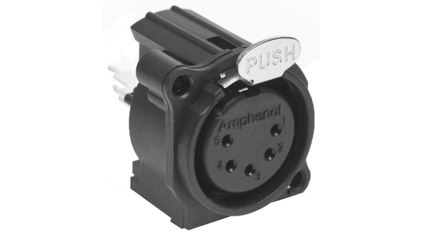 AC5FAV-AU-B | Amphenol Entertainment XLR, Receptacle, Socket, Vertical ...