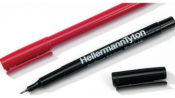 Marker Pen, Red, Permanent, Ultra Fine, 2pcs
