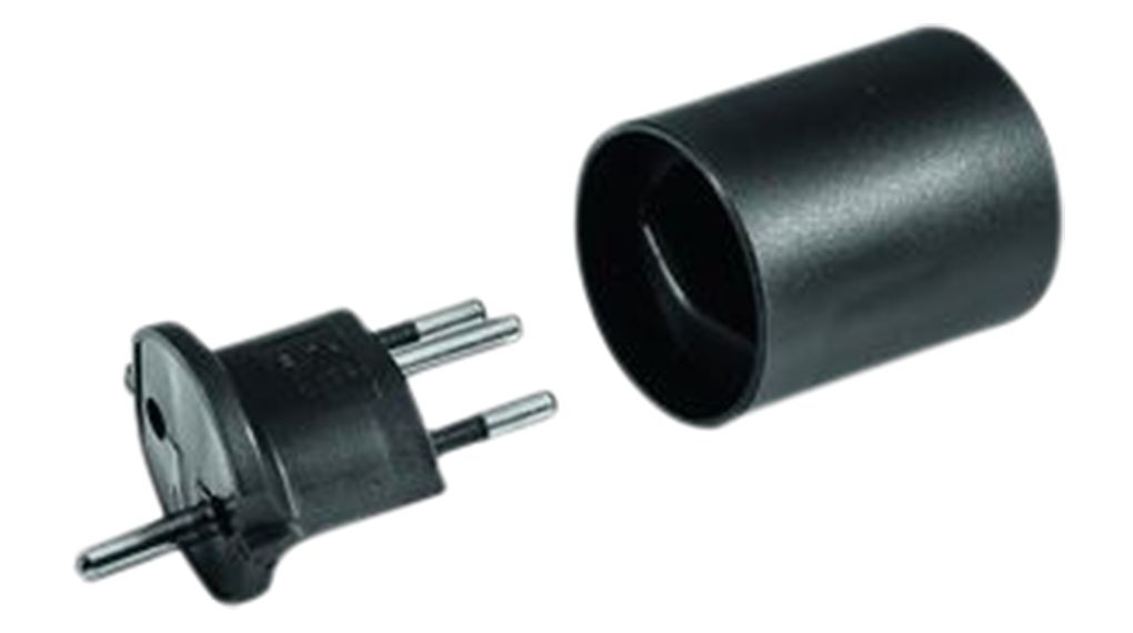 FIX-adapter, FR-CH 1x FR type E-stiksokkel (CEE 7/5) - CH type J (T12)-stik 250V Sort