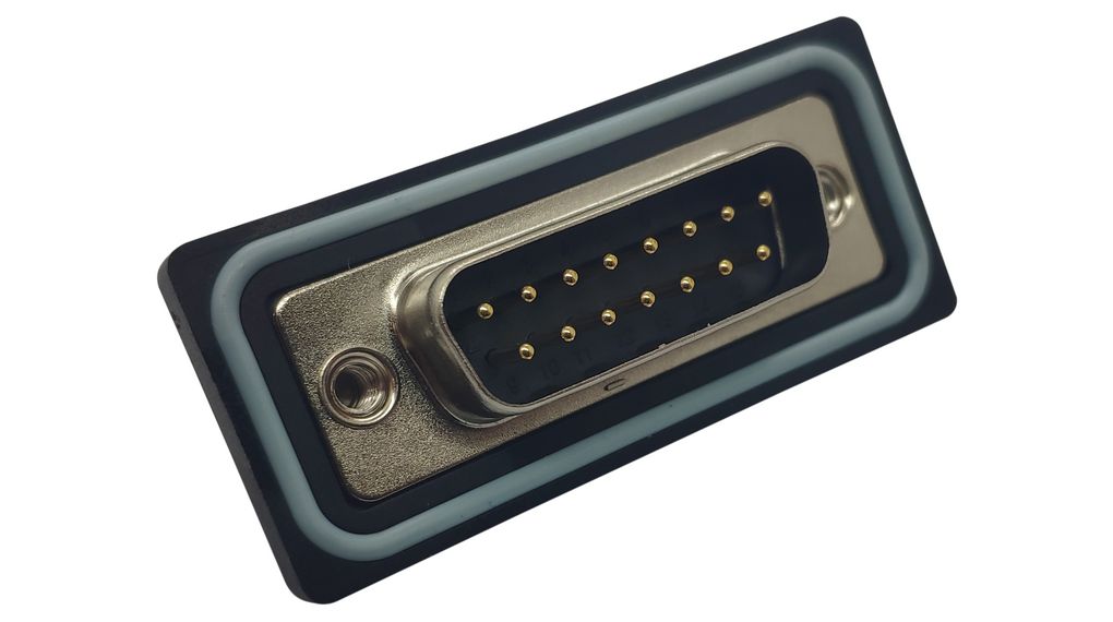 Wasserdichter D-Sub-Steckverbinder IP67, DA-15, Stecker, Lötanschluss