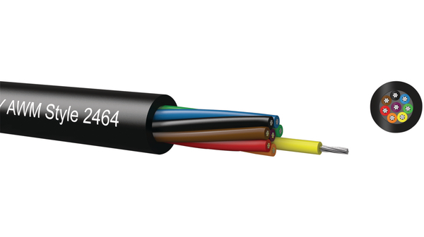 Multicore Cable, YY Unshielded, PVC, 8x 0.22mm², 100m, Black