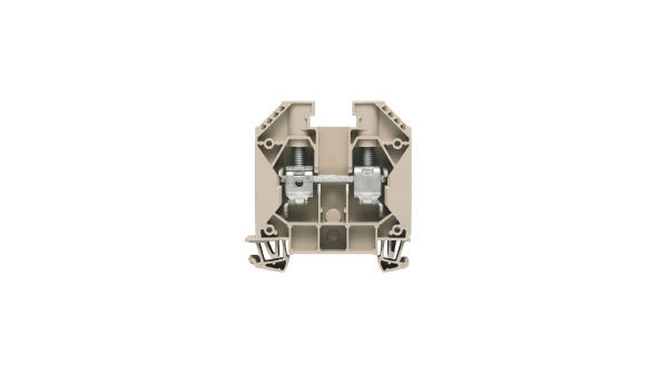 Terminal Block, Screw, Clamping Yoke, 2 Poles, 1kV, 76A, 16mm², Dark Beige, Pack of 5 pieces