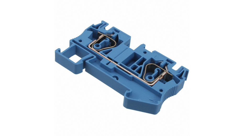 Reihenklemme, Federzugklemme, 2 Pole, 1kV, 41A, 6mm², Blau