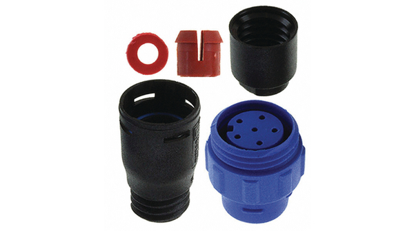 Circular Connector, Socket, 6 Contacts, 5A, 125VAC/VDC, IP69K
