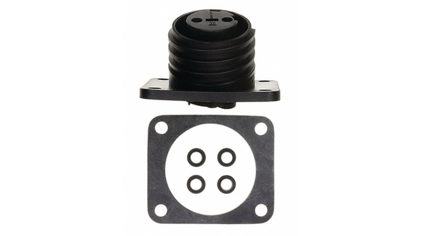 Appliance socket with flange, 2-pole, Buccaneer 900, Socket, 2 Contacts, 32A, 600VAC/VDC, IP68 / IP69K