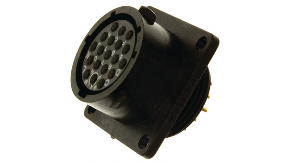 Prise femelle à montage sur panneau, avec embase, Prise, 19 Contacts, 5A, 32V, IP68 / IP69K