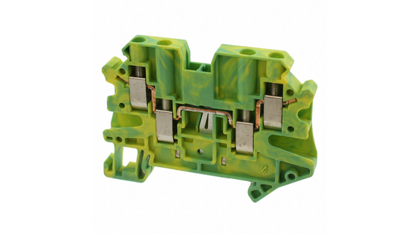 Produktbild von Phoenix Contact PTV 2,5-TWIN-PE Schutzleiter-Reihenklemme – 10 Stück, Für 0,14–4 Mm², Steckbar, Grün-gelb