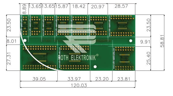 Prototyping Board 58.9 x 120.1mm FR4 Epoxy Fibre