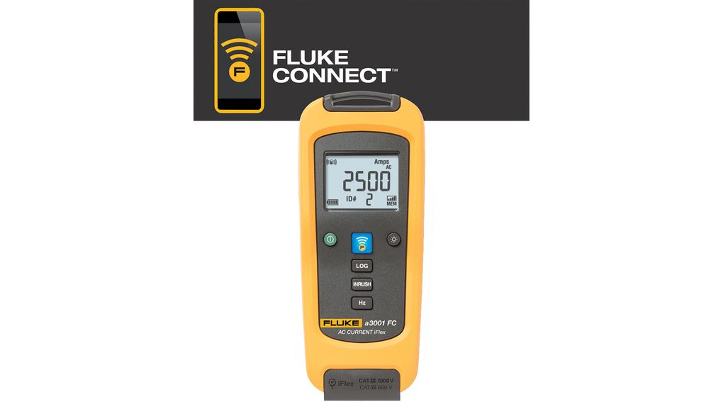 Fluke A3001 FC draadloze iFlex AC-stroommeter, TRMS, , LCD, 2.5kA