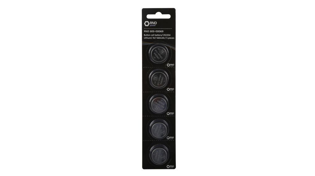 Button Cell Battery, CR2354, 3V, Pack of 5 pieces