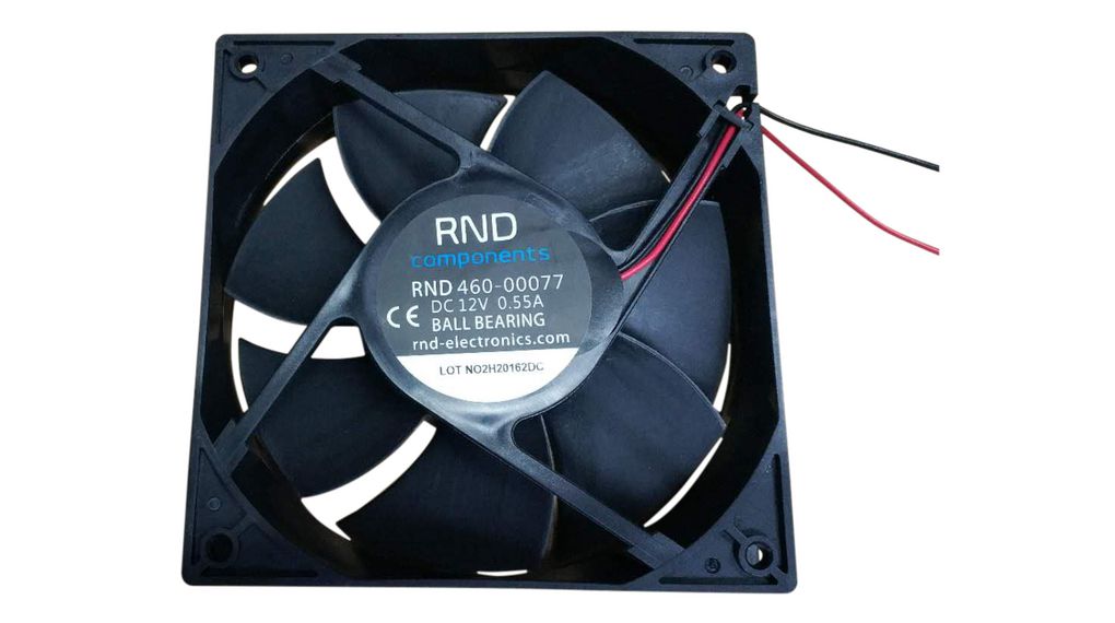 RND 460-00077 | RND Axial Fan DC 120x120x25mm 12V 195m³/h