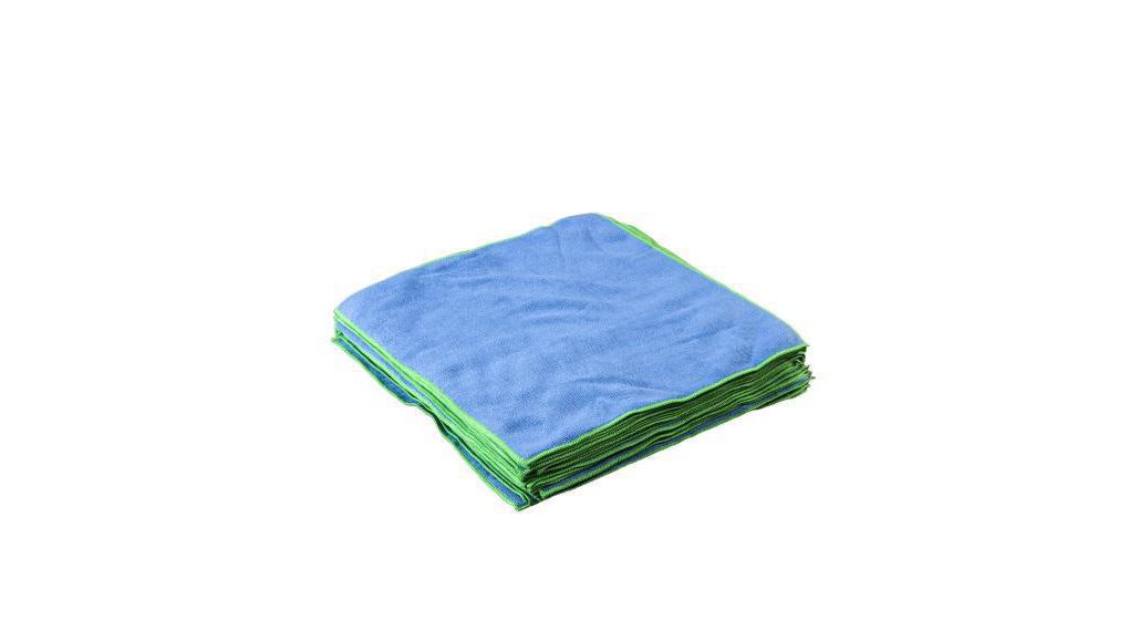 Microfiber Wiping Cloths, 400 x 400mm, Nylon / Polyester, Blue, 1 Pieces