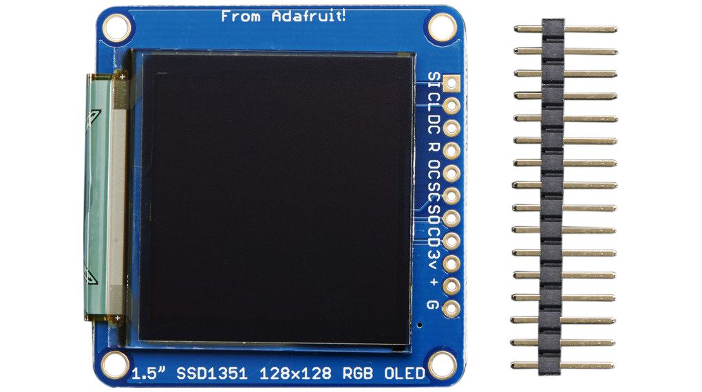 OLED-schermen Breakoutboard, 16 bits, kleur, 1,5" SPI 5V