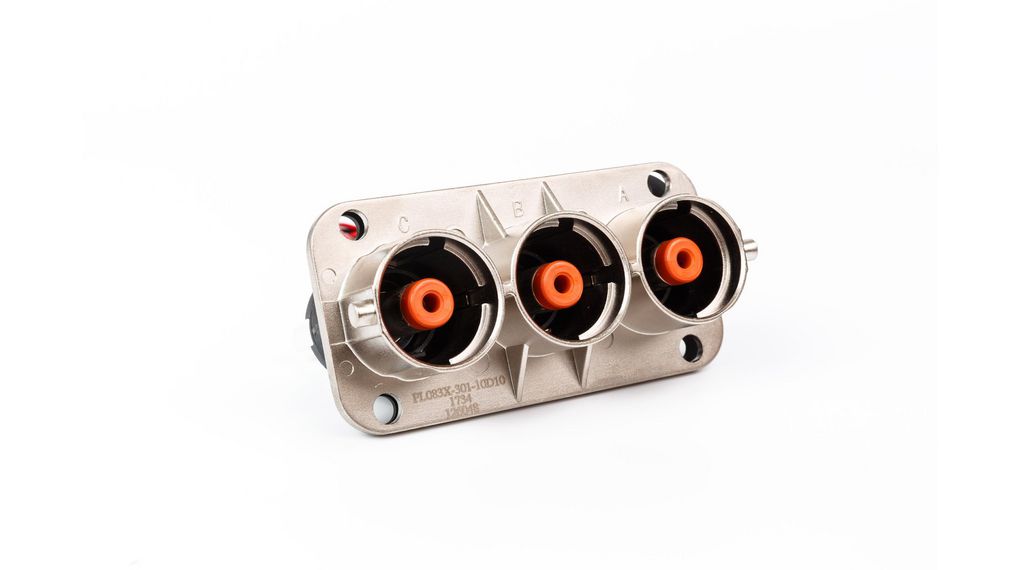 Steckverbinder, Stecker, Orange / Metall, 5A, Pole - 3