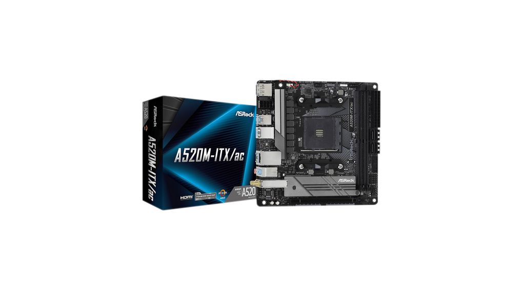 Mainboards ASRock Mini-ITX AM4 Mini-ITX 64GB DDR4/SDRAM