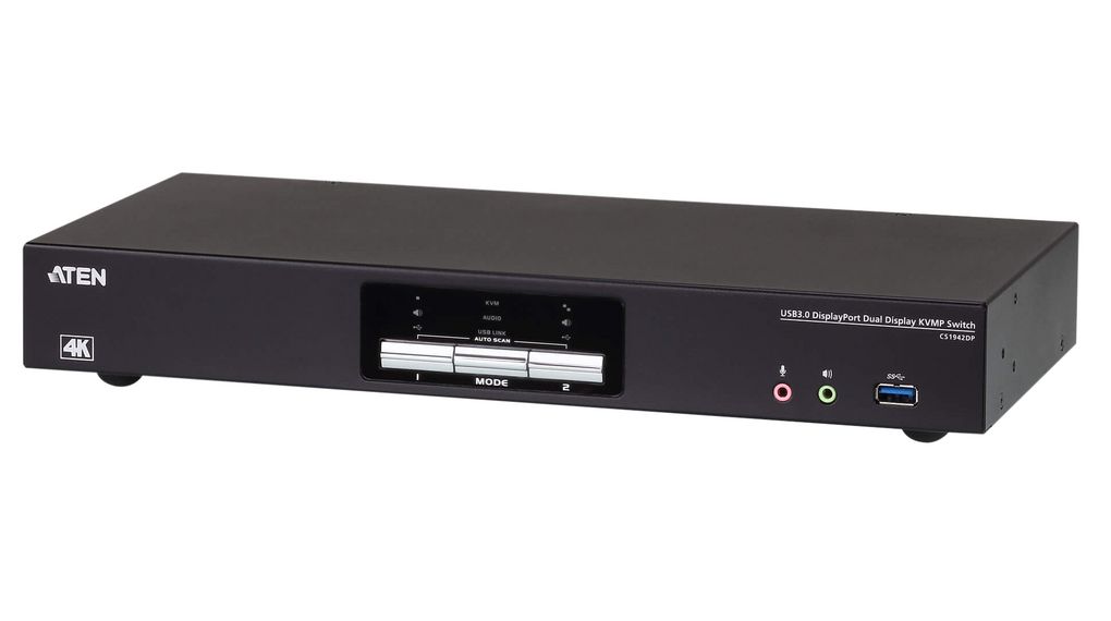2-Port USB 3.0 4K DisplayPort Dual Display KVMP Switch