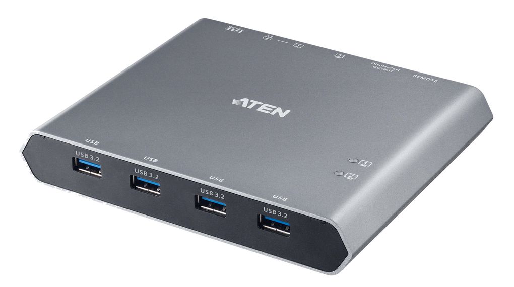 KVM-svitsj, 3840 x 2160, DisplayPort / USB-C - USB-A